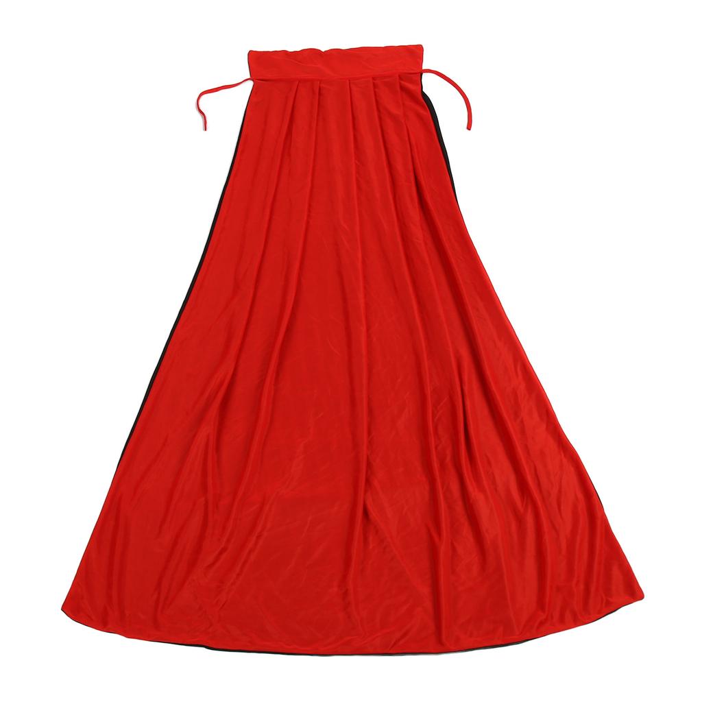 Halloween Vampire Cloak Reversible Red and Black Vampire Cape Soft Knitted Fabric Vampire Costume with Half Face Mask