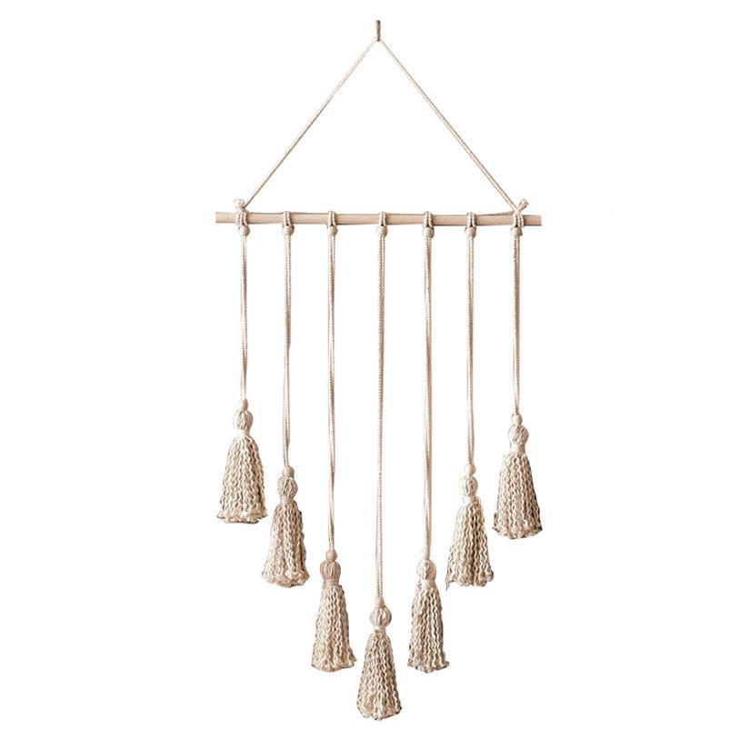 

Настенный декор в скандинавском стиле, тканый вручную гобелен с кисточками Type A, 40*80cm, with 10 clips