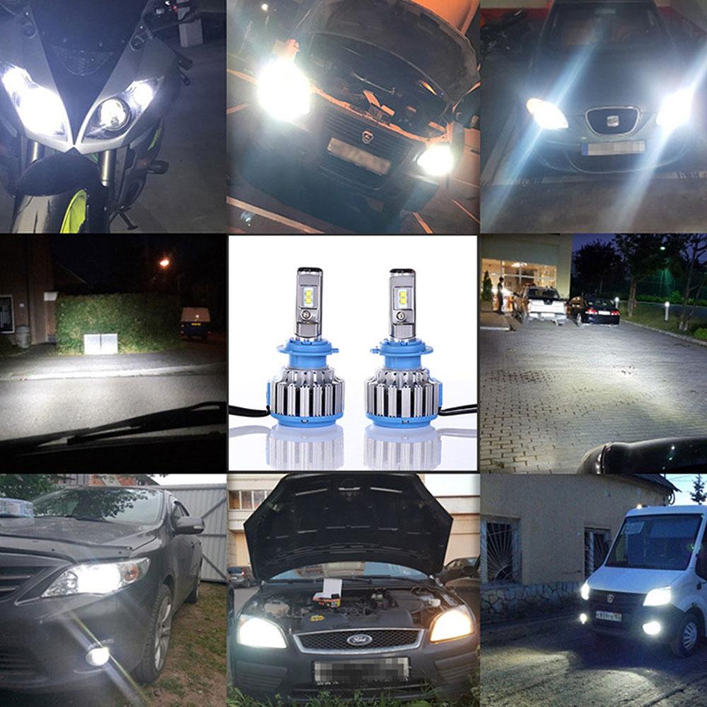 Led H1 H3 H4 H7 H11 H13 9004 9005 9006 9007 881 Car Headlight Turbo Auto Fog Lamp 70W Automobile Bulb White Led Light T1 H4