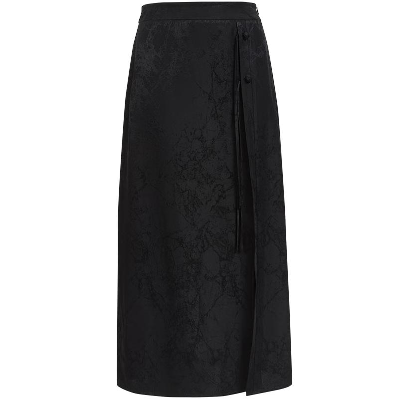 

VEROMODA New Chinese Style Acetate Blend Slit Skirt M