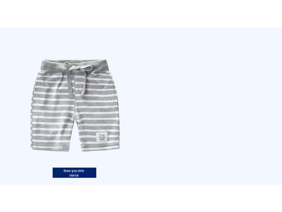 27Kids Korean Style Boys' Mid-Length Striped Summer Pants - New Arrival Baby Five-Point Pants