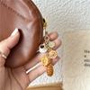 Bagel Cartoon Key Chains Alkali Bread Bag Pendant Portable Coffee Bread Keychain  Bag Pendant