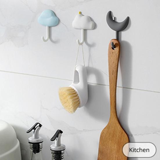 3 Stück Klebehaken für die Wand Ohne Bohren Hohe Tragfähigkeit Haken für Badezimmer Küche Handtuch Nass