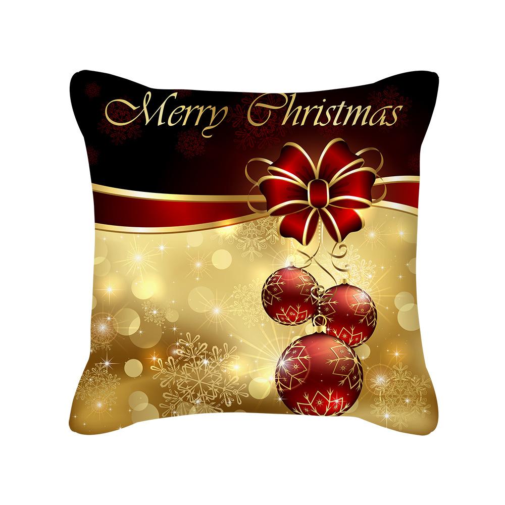New Nordic Christmas Golden Sofa Pillow Cover Bedside Cushion Cover