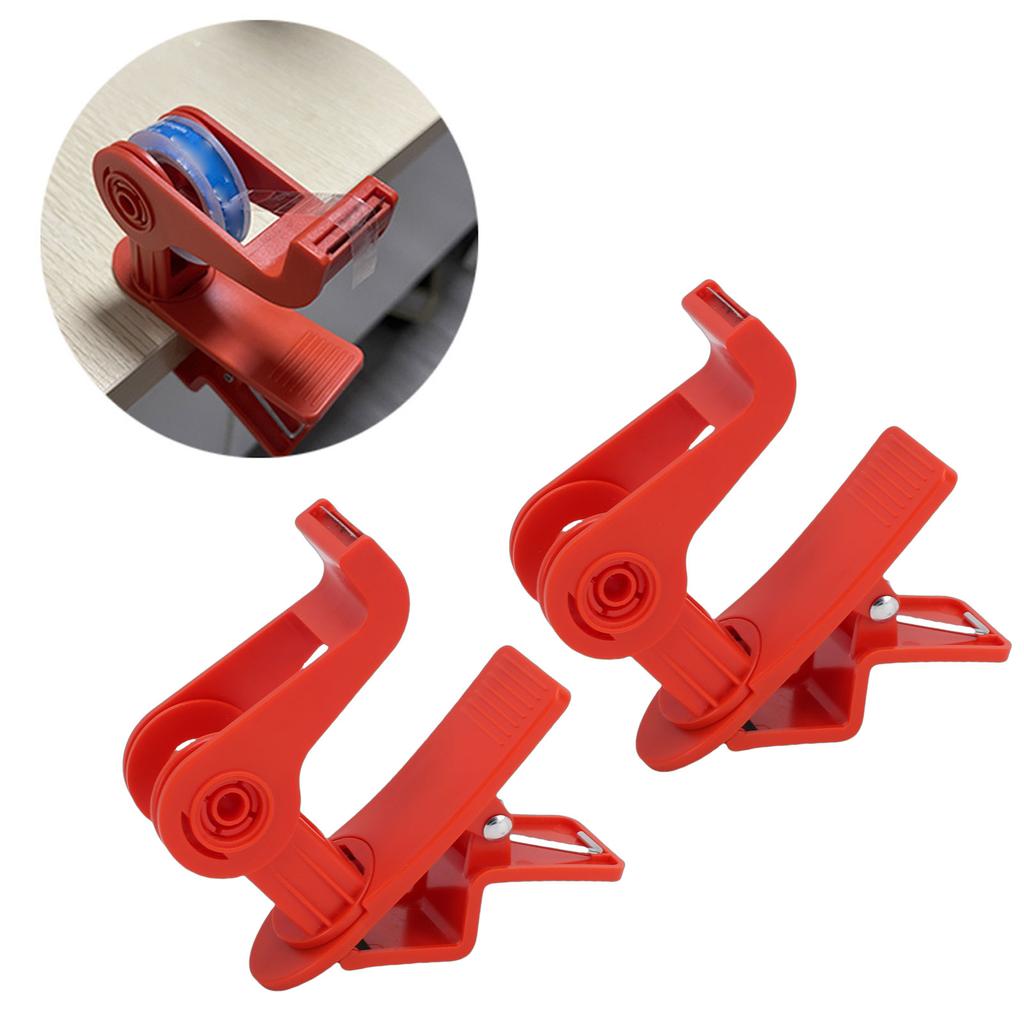 2PCS Table Clamp Tape Dispenser Non Slip Adhesive Tape Dispenser Holder with 360 Degree Rotating Cutter for Home School Workshop Warehouse