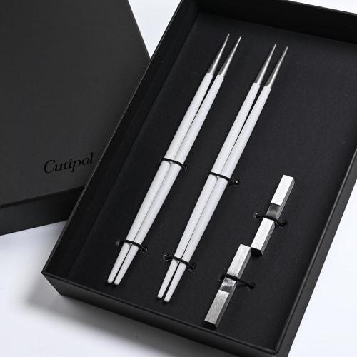 

Cutipol GOA White Chopsticks, Chopstick Rest, Set of 2, 22cm, GO29 W