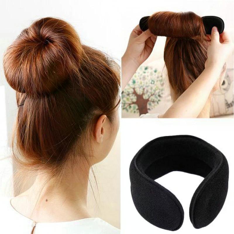 1Pcs Sponge Hair Styling Tools Curly Hair Maker Hair Scrunchies Headband Twist Donut Bun Curler Hairbands Hairstyle Tools