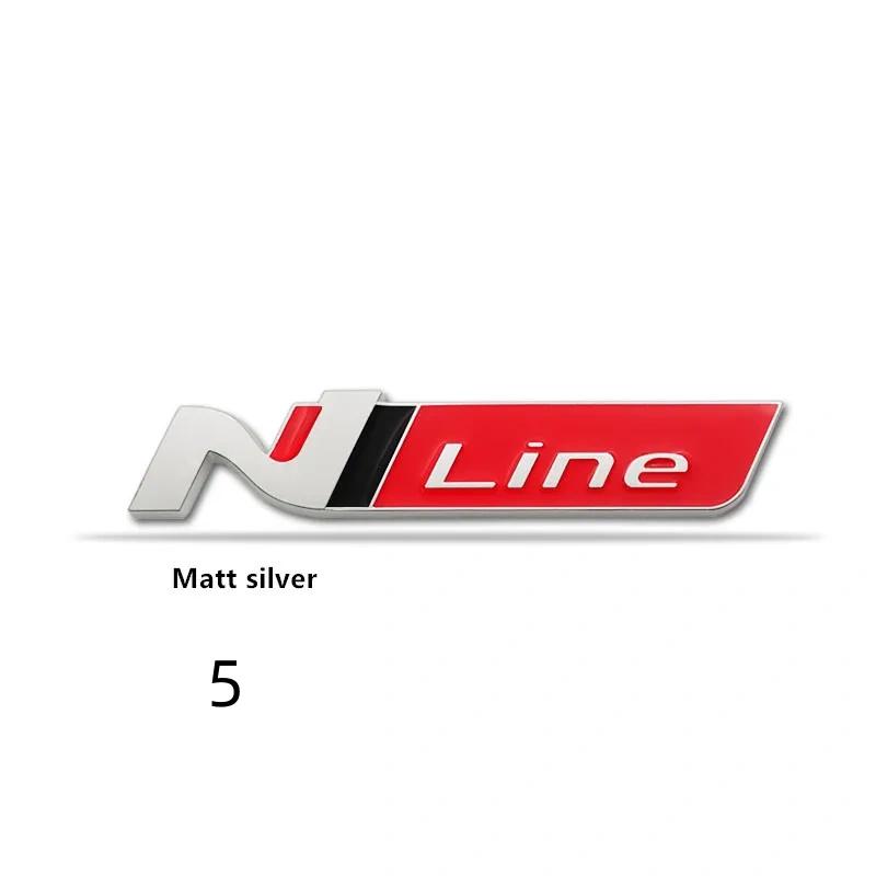 3D Metall N Line Logo Emblem Aufkleber Kühlergrill Seitenkotflügel Heckklappe Abzeichen Aufkleber für i20 i30 Kona Elantra Tucson N Line Zubehör
