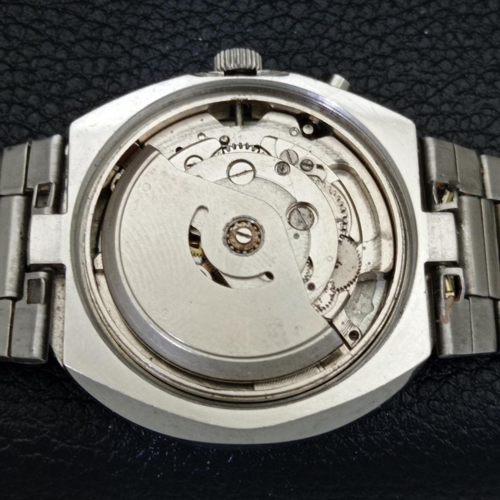 GENUINE VINTAGE RICOH R31 AUTOMATIC JAPAN MENS WHITE COLOR DIAL WATCH A500645-5 R153-a500645