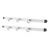 Pair of 23.6in Aluminium L Tracks with 6pcs Single Stud Fitting Round Ring for Truck Beds Trailers Cargo Tie Down
