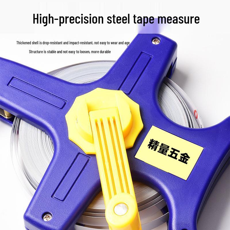 Spot Engineering Portable Hand-Cranked Stainless Steel Ruler, 30m-100m Tape Measure