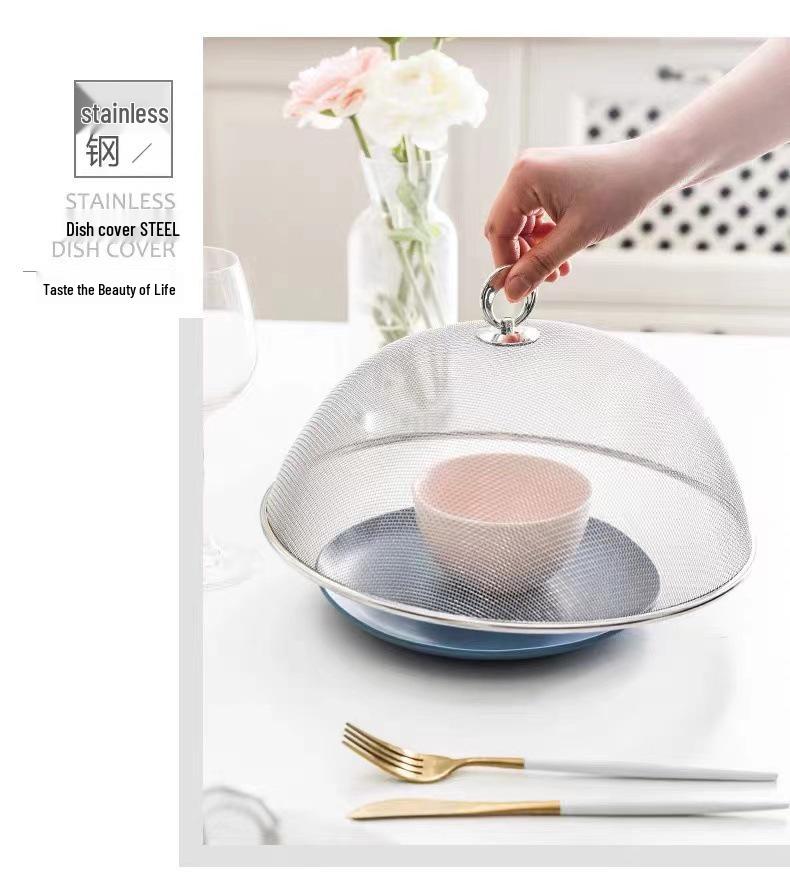 Large Stainless Steel Fly-Proof Dish Cover for Tables