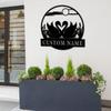 Customizable Metal Swan Sign Outdoor Garden Decor Holiday Gift
