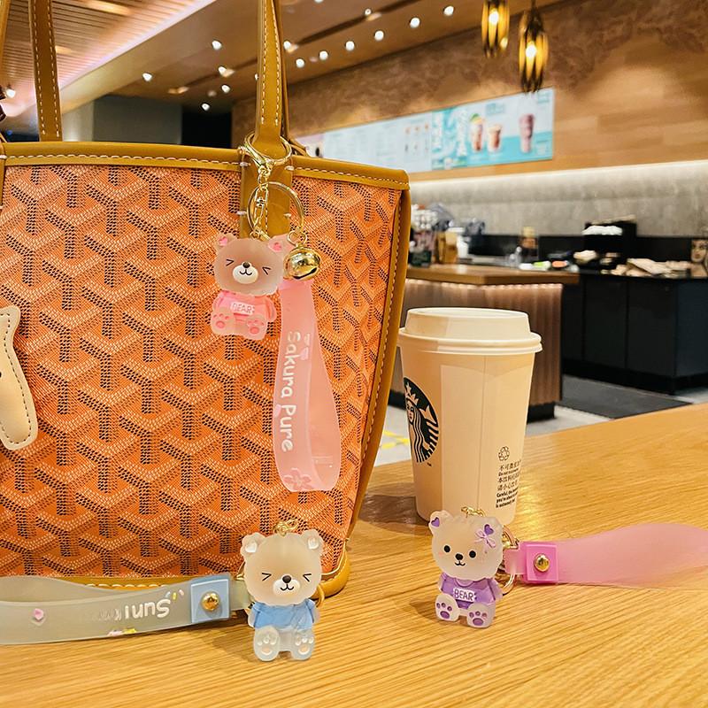 Adorable Resin Jelly Bear Keychain Unique Cartoon Figurine For Gifts And More