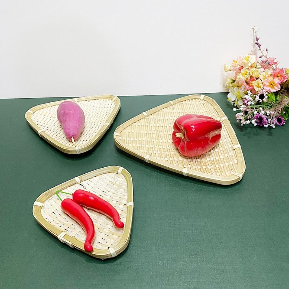 Woven Storage Basket Handmade Fruit Basket Versatile Serving Tray  for Kitchen
