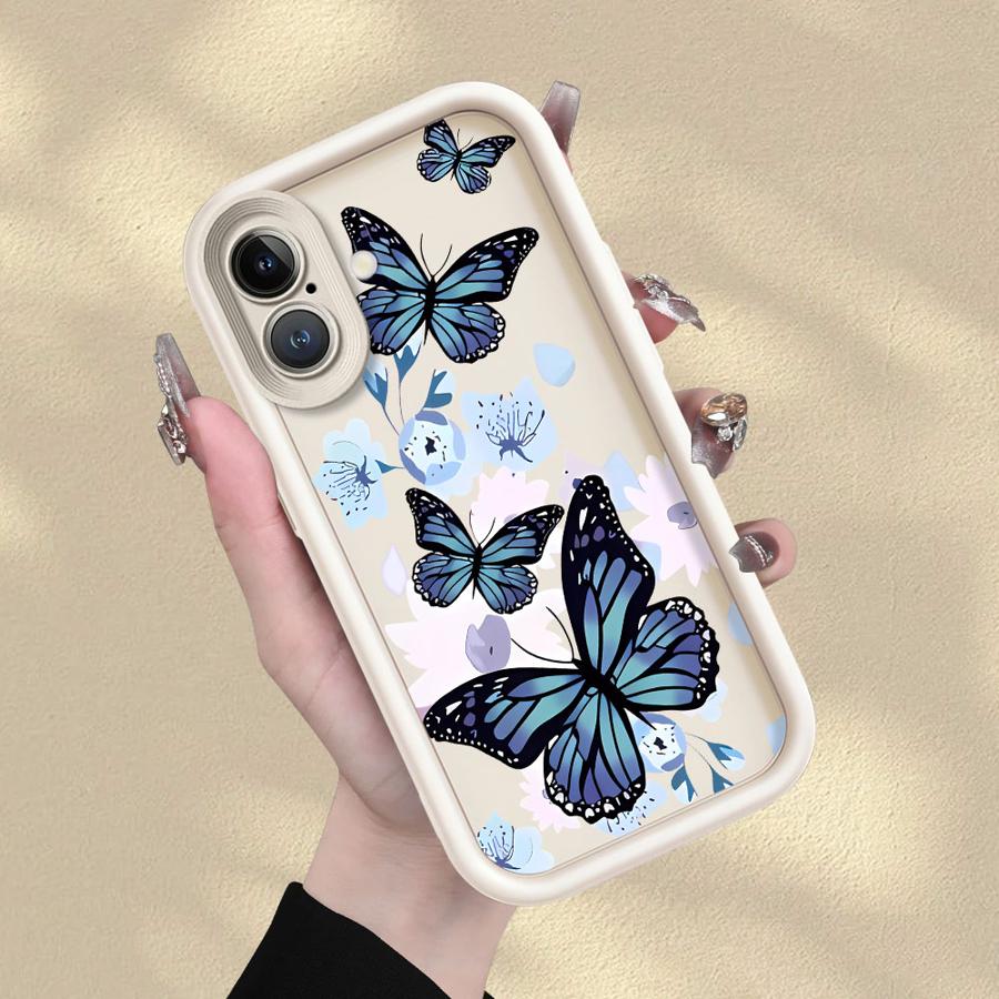 

Phone Cover Case for iPhone 17 Pro Max 16 12 Pro Air 13 14 11 15 Plus INS Retro Butterfly iPhone 14