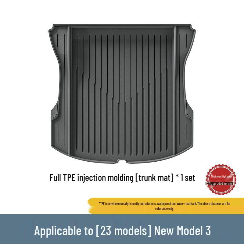 Eco-Friendly TPE Floor Mats for 2023 Tesla Model 3 - All-Weather Piano Style