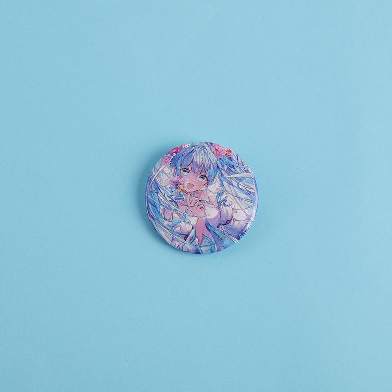 Hatsune Miku Reflective Button Badge - Anime Support Brooch for Student Backpacks and Decorations