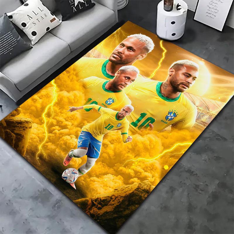 Neymar Jr Carpet Rug for Living Room Bedroom Home Sofa Decoration,Kids play Non-slip Floor Mat