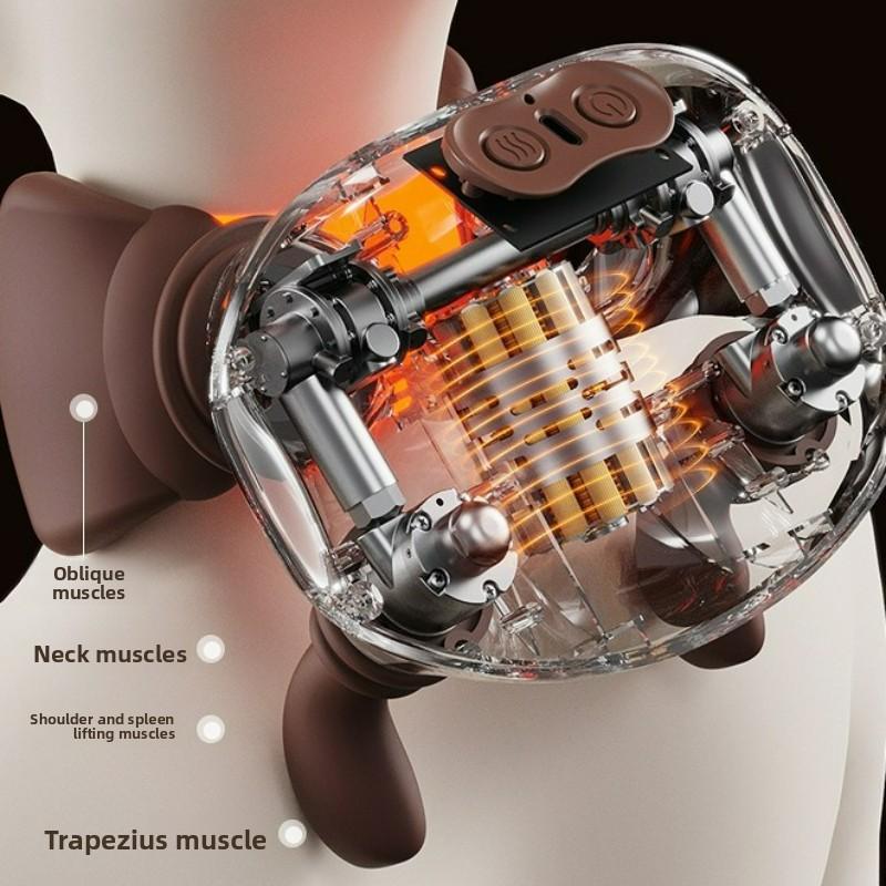 Finger Pressure Neck Massager Heated Back and Shoulder Massager Electric Kneading Neck Deep Massage Muscle Relax