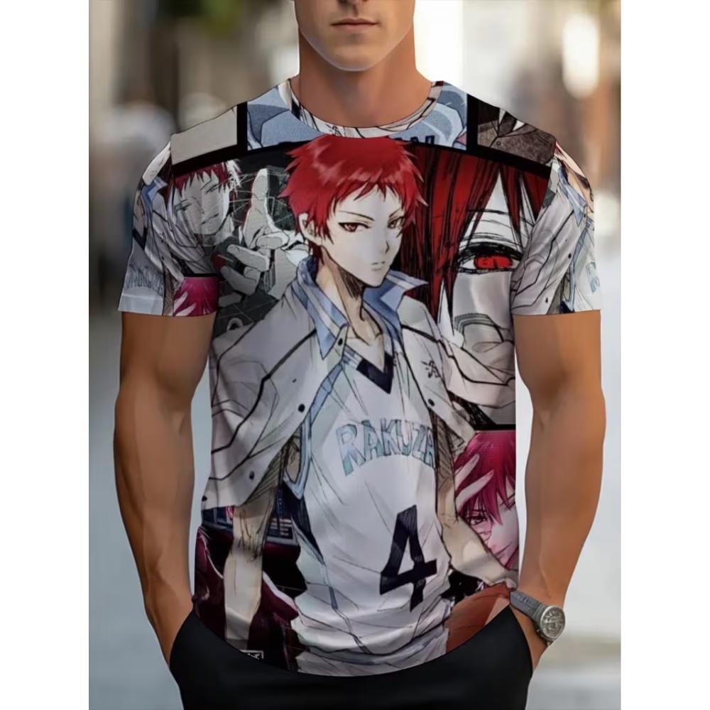 Men's Fashionable 3D Printed T-shirt, Suitable for Everyday Casual Wear, Machine Washable.