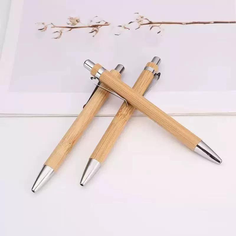 New 10Pcs Bamboo Ballpoint Pen Stylus Contact Pen Office & School Supplies Pens & Writing Supplies Gifts-Black Ink