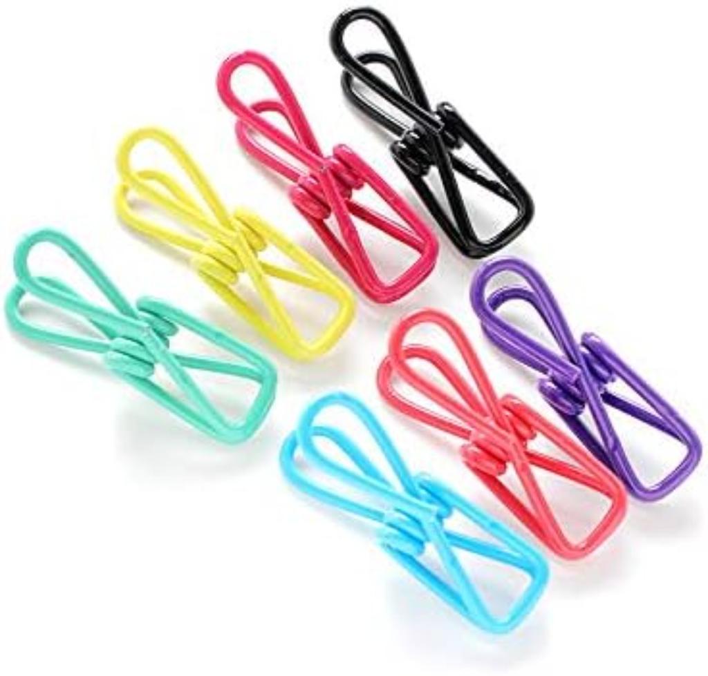Clip per Sacchetti, Clip in Acciaio Rivestito in PVC per Uso Generale per Pacchi Alimentari, Sacchetti di Patatine, Vestiti, Carta, Confezione da 10, 2 Pollici