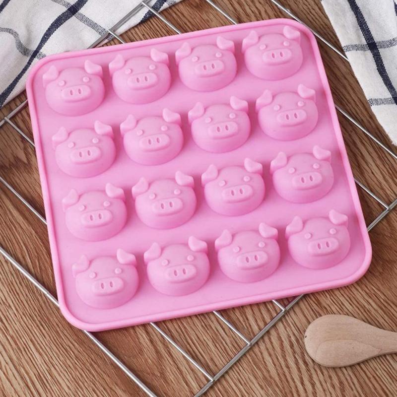 Schwein-Form Silikonform Hohlraum Fondant Seife Süßigkeit Fondant Schokolade Küchenform Zubehör Schokoladenkekse Kuchen DIY Form