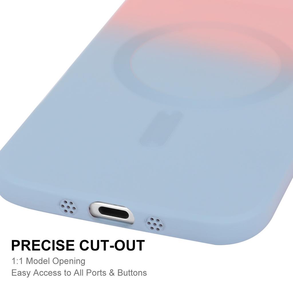 Für iPhone Air Silikonhülle ENAKY HAT PRINCE Farbverlaufshülle Kompatibel mit MagSafe