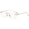Gold Silver Frame Rimless Women Square Glasses Fashion Retro Frameless Eyewear Frame Eyeglasses Anti Blue Light Radiation