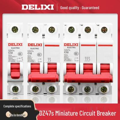 Delixi DZ47S Miniature Circuit Breaker 32A, 2/3/4 Pole, 63A Household Switch