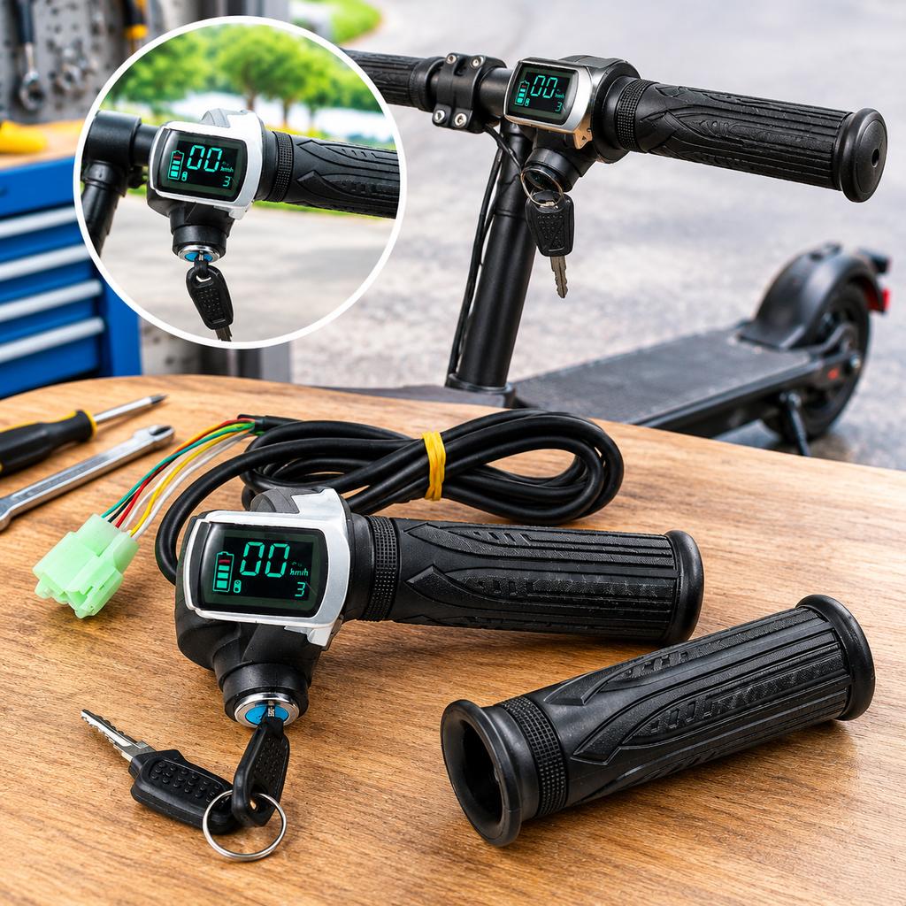 Electric Scooter LCD Throttle with Key Switch