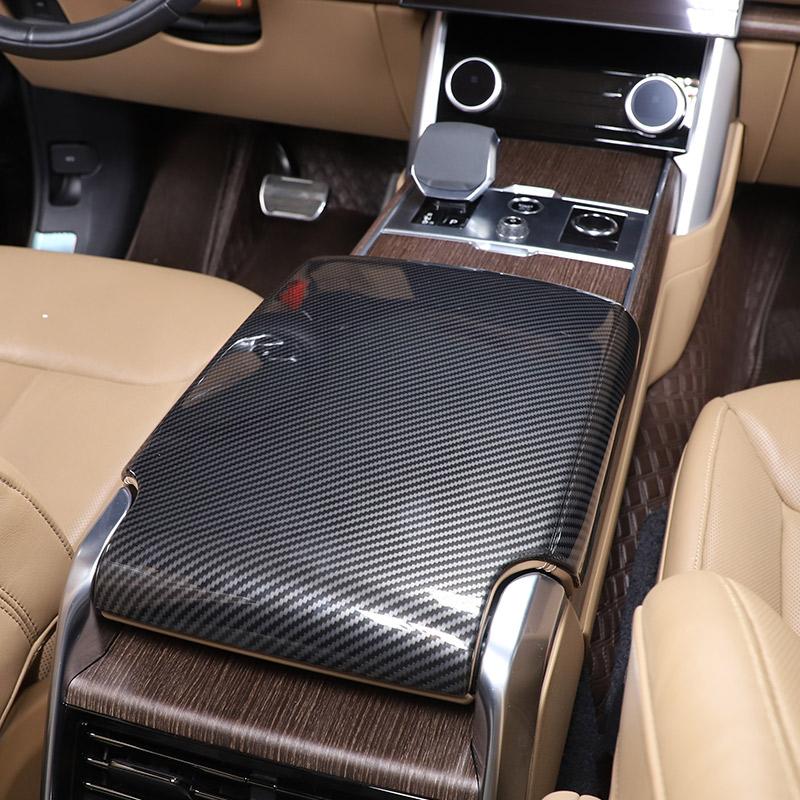 ABS Carbon fiber For Land Rover Range Rover Sport Vogue L460 2026-2026 Car Inner Armrest Box Storage Box Cover Trim Accessories