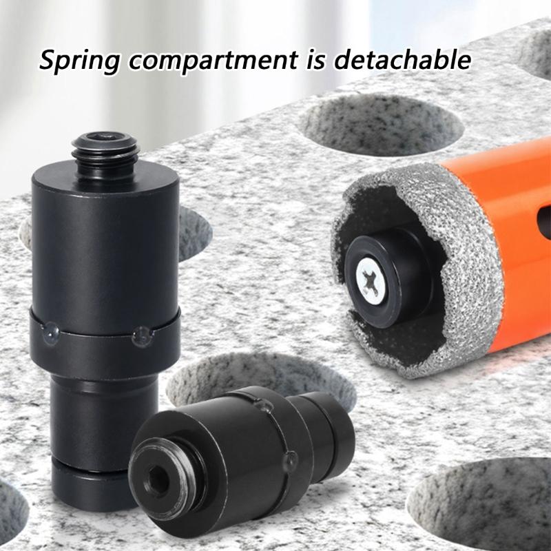 Spring Load Tile Hole Cutter Adapter for Angles Grinders Anti Binding Design Universal Compatibility