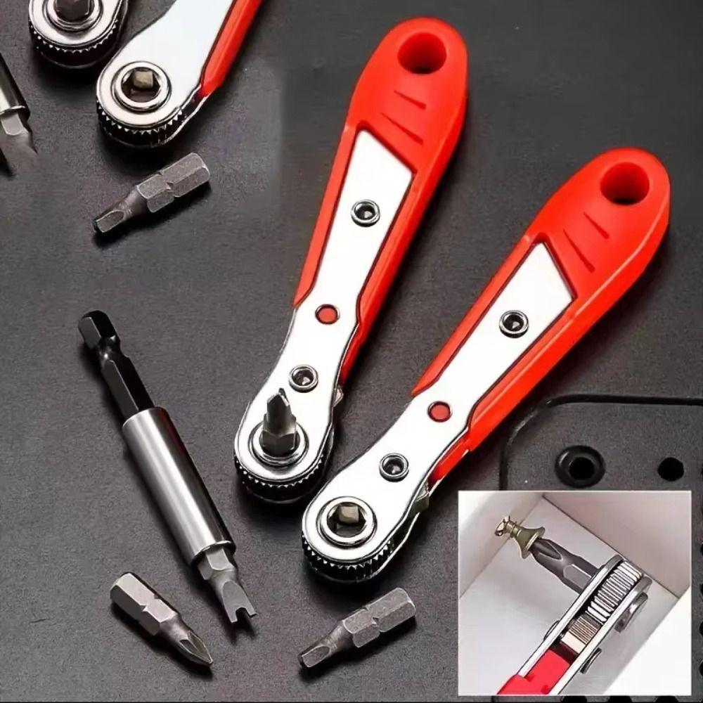 36 Tooth Ratchet Right Angle Ratchet Wrench Durable L-shaped Turning Wrench Small Space Gap