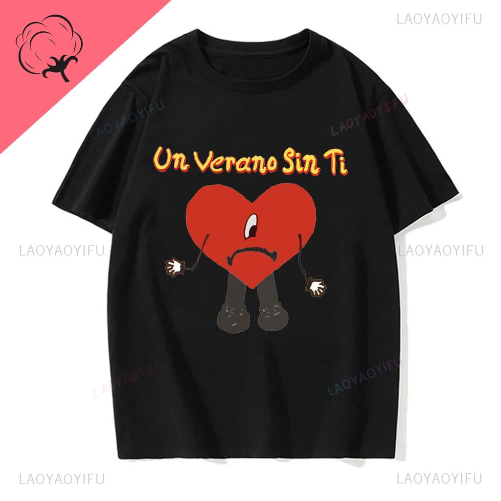 Un Verano Sin Ti Bad Bunny Tu No Eresyythkg Printed Pure Breathable and Summer Shortsleev Casual Oneck Comfortable Men Tshirt