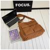 Utility Style Shoulder Crossbody Bag Unisex Instagram Canvas Bag Student Class Bag Street Large Capacity Artistic Casual Bag
