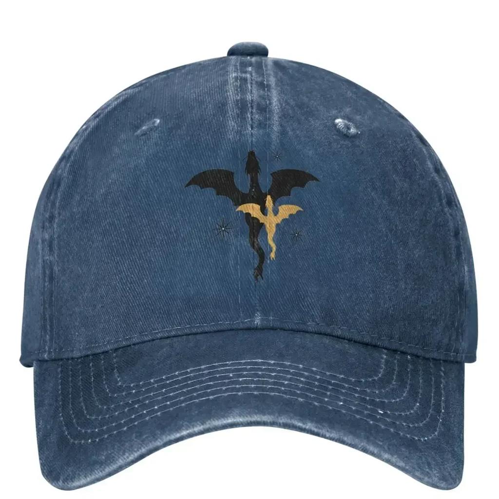 Retro Fourth Wing Dragons Baseball Caps Unisex Style Distressed Washed Headwear Outdoor Workouts  Hat