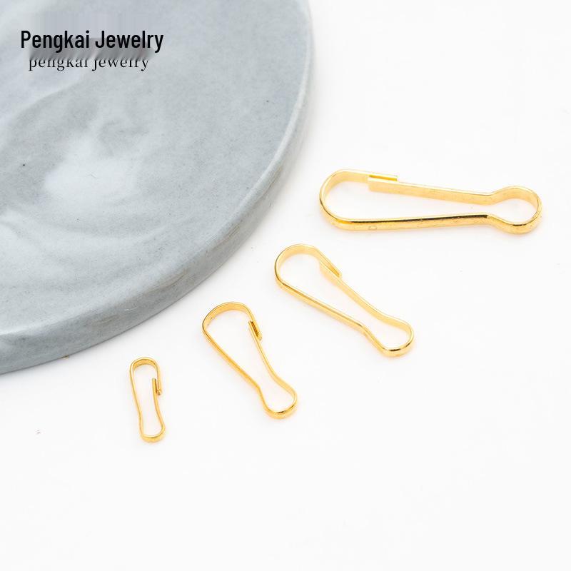 Clips de Fivela para Joias DIY Banhados a Ouro & Ganchos para Chaves