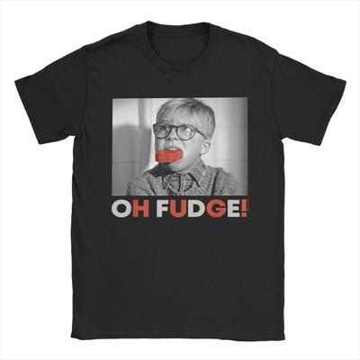 A Christmas Story Oh Fudge! T-Shirt Summer  Hipster T Shirts Man O Neck Oversized Clothes Short Sleeves Y2K Casual Tops