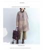 Diamond Quilted Chinese Style Women's Mid-Length Cotton Jacket - Retro, Simple, and Versatile
