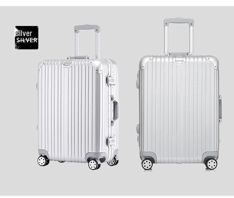 Scratch-Resistant Aluminum Trolley Suitcase - Luxury Travel Luggage in 20/22/24/26/29 Inch Sizes