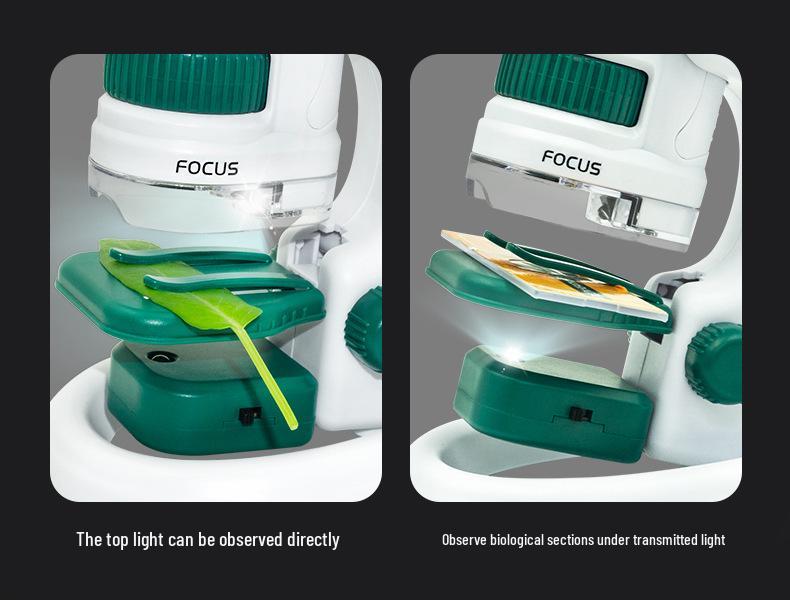 Xueyouma Tragbares Wissenschaftsmikroskop für Kinder - Insekten- und Bakterienbeobachtungsspielzeug für Schüler