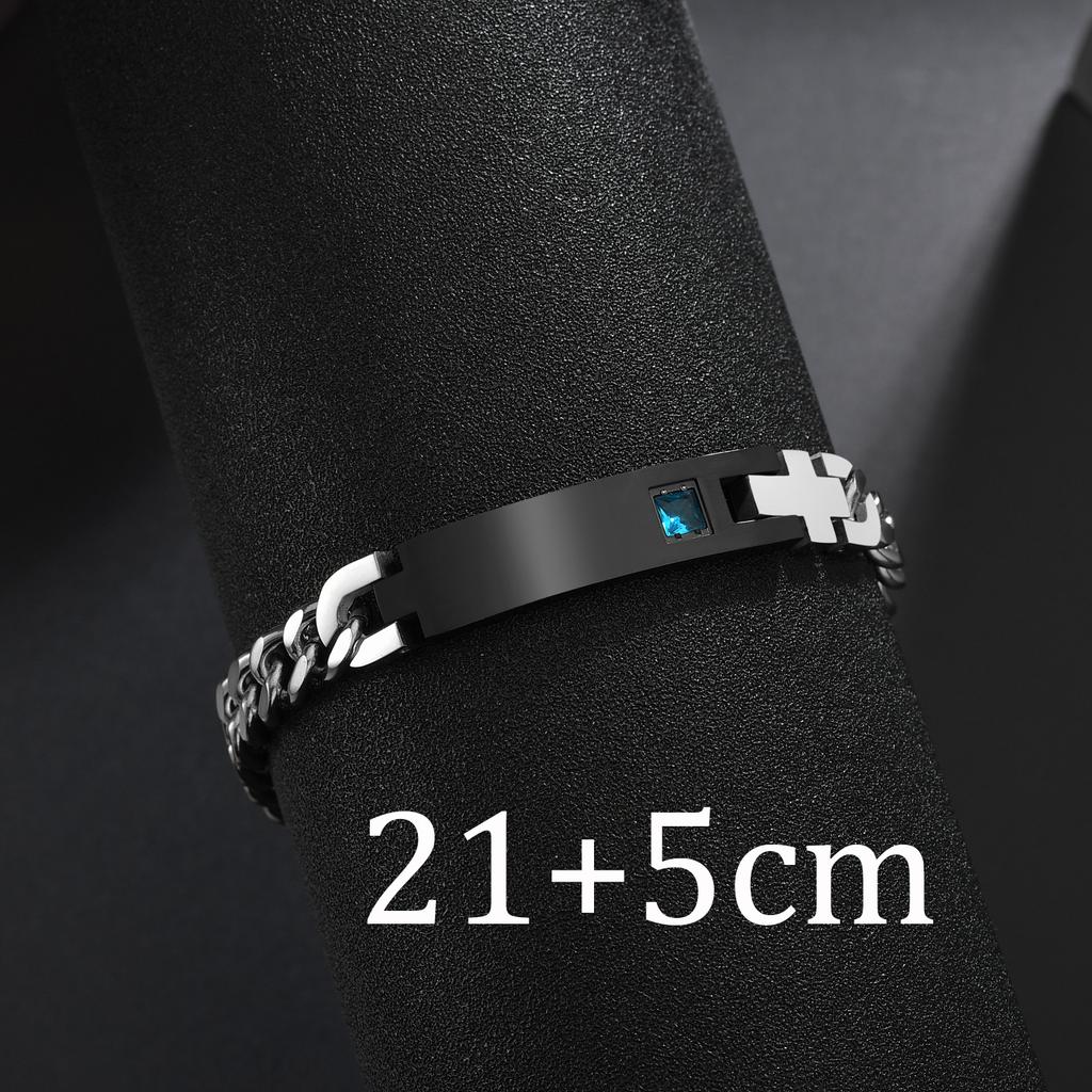 Atoztide Personalized Engrave Name Date Bracelet Set Stainless Steel For \Women Men Adjustable Link Cuban Chain Jewelry Gift