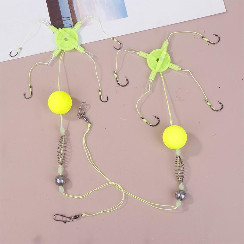 1Pc Fishing Bait Cage Carbon Steel String Hook Fishing Set Anti Winding Bait Cage Float Line Group Feeder Sinker Fishing Tackle