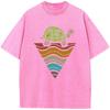 Triangle Turtle Men's Short-Sleeved T-shirt Men Women Casual Oversized T-shirt Vintage Colored Mens T-shirts