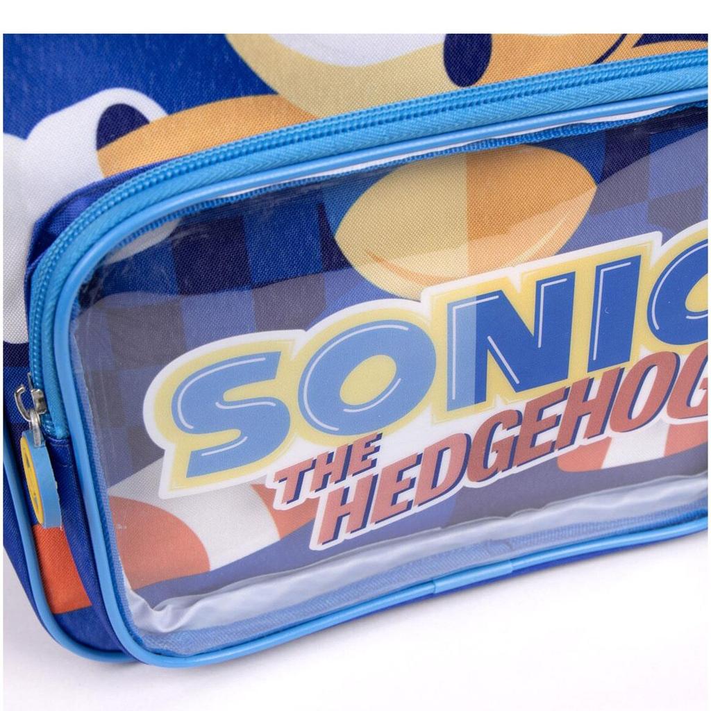 Sonic Kids Backpack with 1 Zipper 30x25x12cm Lightweight Durable School Bag for Boys Girls