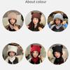 Neck Cold Proof Knitted Balaclava Hat Windproof Warm Knit Cap Sweet Women Scarf Winter Hat  Outdoor