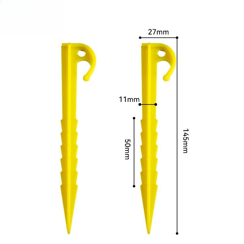 5.5 Inch 14.5cm Serrated Plastic Tent Stakes Outdoor Camping Tent Pegs Accessories