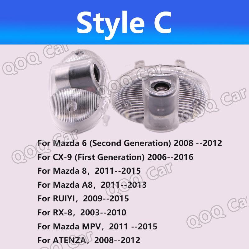 For Mazda 6 ATENZA RUIYI CX9 RX8 MS Led Car Door Logo Welcome Shadow Light Laser Projector Ghost Lamp Auto Accessories Glass Len